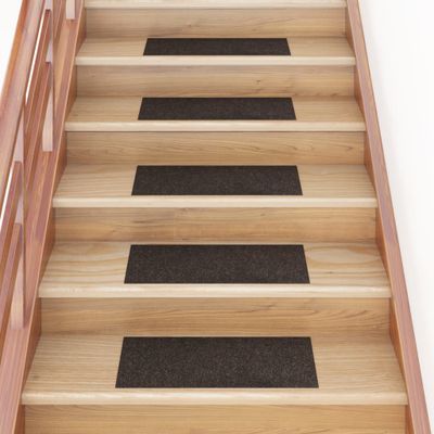 VidaXL 15 st trapmatten zelfklevend rechthoekig 60x25 cm donkerbruin