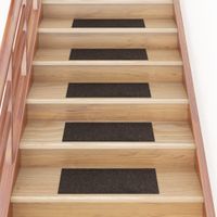 VidaXL 15 st trapmatten zelfklevend rechthoekig 60x25 cm donkerbruin
