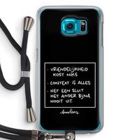 Mijn Motto's: Samsung Galaxy S6 Transparant Hoesje met koord