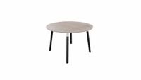 Tafel 9311 rond - 120 cm. - Wit - Eiken Robson - Beuken donker