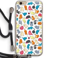 Kleurrijke katten: iPhone 6 / 6S Transparant Hoesje met koord