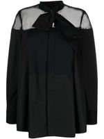 sacai chemise à col noué - Noir