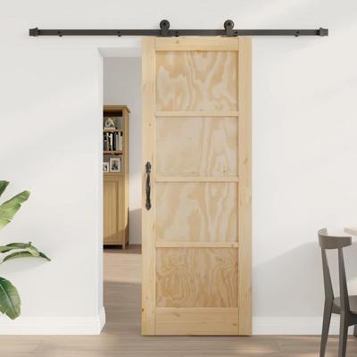 Schuifdeur met Bevestigingsset 73.5x198.5 cm Massief Hout