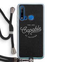 Capable: Huawei P20 Lite (2019) Transparant Hoesje met koord