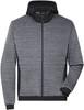 James & Nicholson JN1844 Men´s Padded Hybrid Jacket - /Carbon-Melange/Black - 4XL