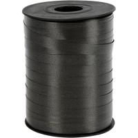 Creativ Company Cadeaulint, b: 10 mm, glossy, zwart, 250 m/ 1 rol