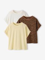 Set van 3 T-shirts met korte mouwen voor meisjes JONEN bruin