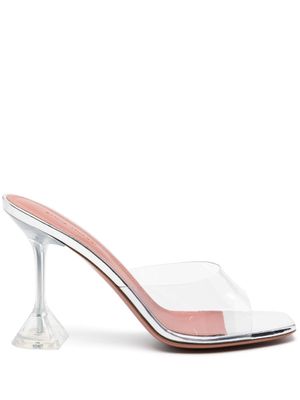 Amina Muaddi mules Lupita Glass 95 mm à design transparent - Tons neutres