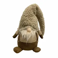 Kerstpop Gnoom Bruin 80cm Assorti 1st