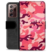 Samsung Galaxy Note20 Ultra Premium Portemonnee Hoesje - Roze Camouflage