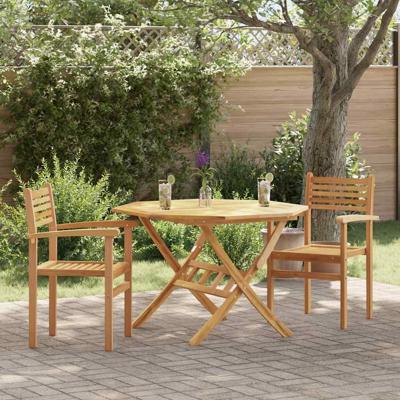 Tuinstapelstoelen 2 pcs Bruin 55.5 x 55.5 x 90 cm