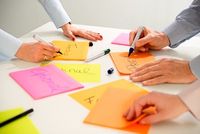 Post-it Super Sticky Meeting notes, 45 vel, ft 152 x 203 mm, geassorteerde kleuren, pak van 4 blokken - thumbnail