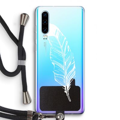Pluim: Huawei P30 Transparant Hoesje met koord