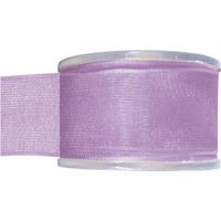 1x Hobby/decoratie lila organza sierlinten 4 cm/40 mm x 20 meter   -