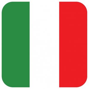 Glas viltjes met Italiaanse vlag 15 st