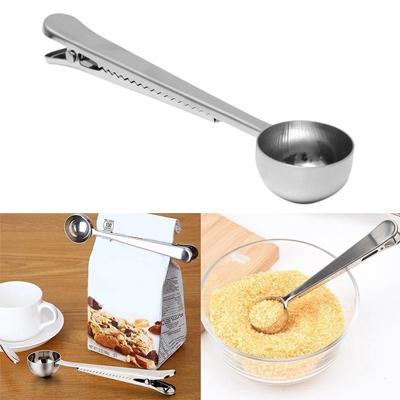 5PCS multifunctionele keuken koffie scoop met clip roestvrijstaal thee koffie maatbeker koffie Scoop