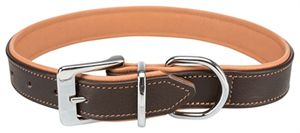 TRIXIE HALSBAND HOND ACTIVE COMFORT LEER BRUIN / LICHTBRUIN 47-54X3 CM