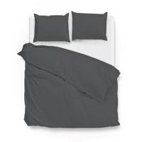 Dekbedovertrek Katoen Satijn Satinado Classic Antraciet Effen 240x200 Cm Zo!Home - Dekbed-Discounter.nl