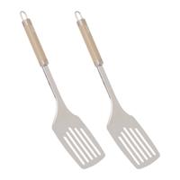 5Five spatel Paris - 2x - 34 cm - RVS - aluminium - beige/zilver - keukengerei