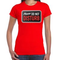 Please do not disturb fun tekst t-shirt rood voor dames - thumbnail