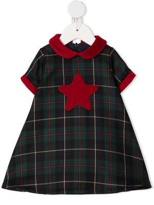 La Stupenderia robe à motif tartan - Vert
