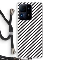 Strepen zwart-wit: Xiaomi Mi Mix 4 Transparant Hoesje met koord