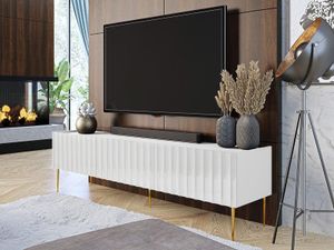 Tv-meubel ARCOSANTI 180 cm 3 klapdeuren wit