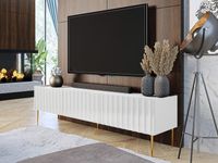 Tv-meubel ARCOSANTI 180 cm 3 klapdeuren wit - thumbnail