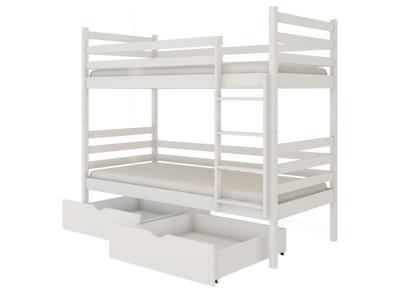 OP=OP Stapelbed met Lade Nino - 2-persoons 90 x 200 Wit