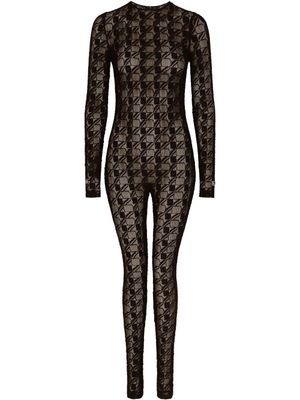 Dolce & Gabbana combinaison en dentelle à effet de transparence - Noir