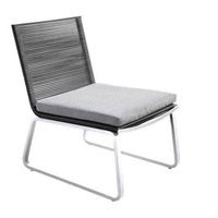 Yoi - Kome lounge chair alu white/rope light grey/akarui - thumbnail