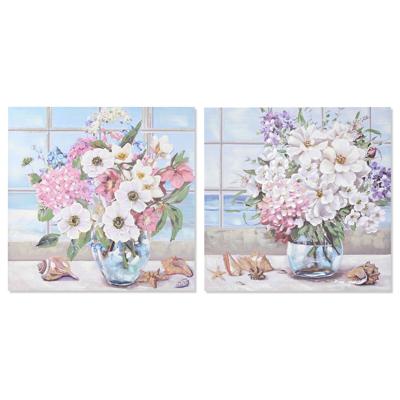 Schilderij DKD Home Decor 100 x 2,8 x 100 cm 100 x 3 x 100 cm Shabby Chic (2 Stuks)