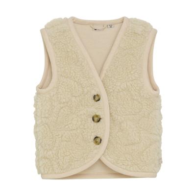 Daily7 winter gilet meisjes - zand - teddy