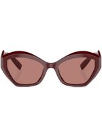 Giorgio Armani lunettes de soleil à plaque logo - Rouge - thumbnail