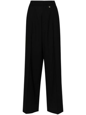 Giuseppe Di Morabito pantalon de tailleur en laine à taille haute - Noir