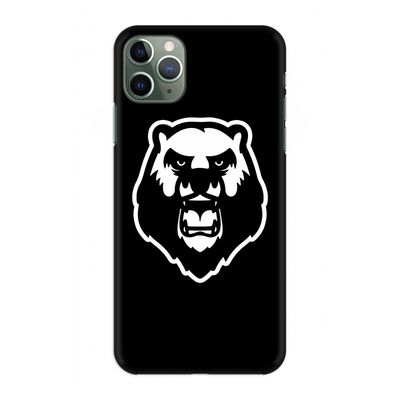 Angry Bear (black): Volledig geprint iPhone 11 Pro Max Hoesje