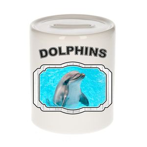 Dieren dolfijn spaarpot - dolphins/ dolfijnen spaarpotten kinderen 9 cm