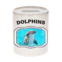 Dieren dolfijn spaarpot - dolphins/ dolfijnen spaarpotten kinderen 9 cm - thumbnail