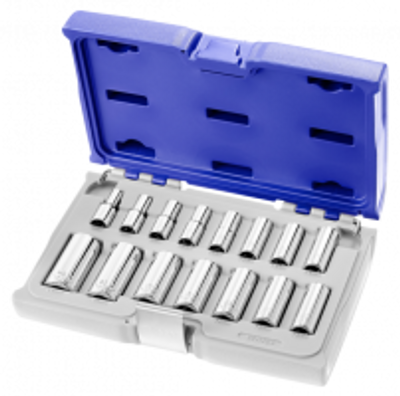 Expert by Facom lange 6-kantdoppenset 3/8" | 15-delig | in koffer | E031804 - E031804