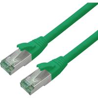 roline recycled material RJ45 (cross) Netwerkkabel Aansluitkabel CAT 6A S/FTP 0.3 m Groen