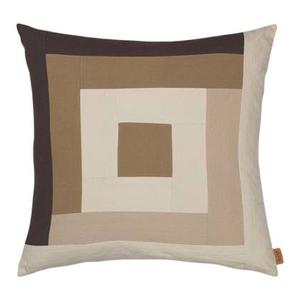 ferm LIVING Border Patchwork Sierkussen - Coffee/Dark Sand