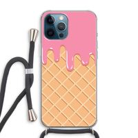 Ice cream: iPhone 12 Pro Max Transparant Hoesje met koord