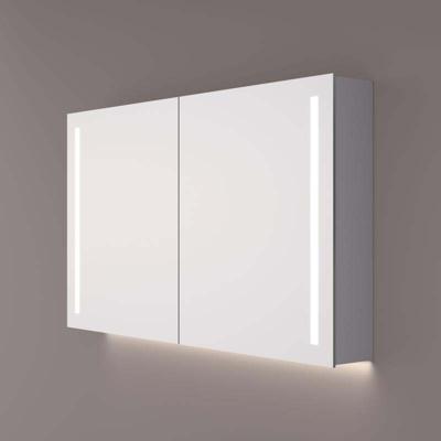 Spiegelkast SPK42000 | 60x70x14 cm | 1 Deur | Directe LED verlichting | Aluminium | Met spiegelverwarming