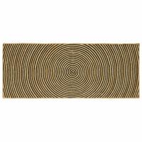 Vloerkleed Natuurlijk en Zwart 80 x 200 cm Jute