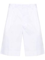 Prada short à patch logo - Blanc