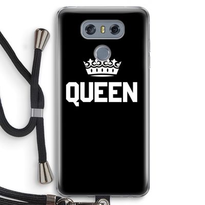 Queen zwart: LG G6 Transparant Hoesje met koord