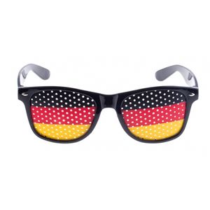 Zwarte Duitsland vlag bril voor volwassenen   -