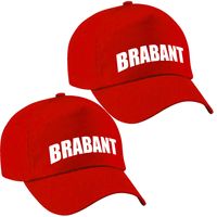 2x stuks Brabant pet/cap rood volwassenen