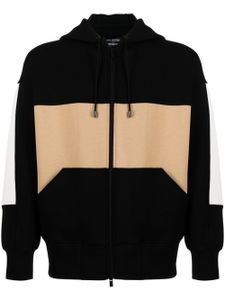 CROQUIS x Neil Barrett hoodie zippé à design colour block - Noir