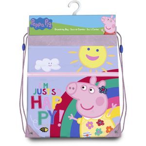 Peppa Pig gymtas/rugzak/rugtas voor kinderen - lila - polyester - 42 x 30 cm